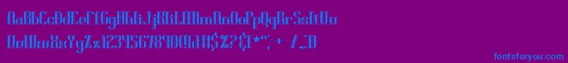 Blonirex Font – Blue Fonts on Purple Background