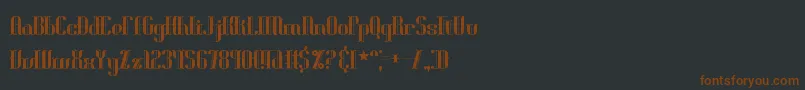 Blonirex-fontti – ruskeat fontit mustalla taustalla