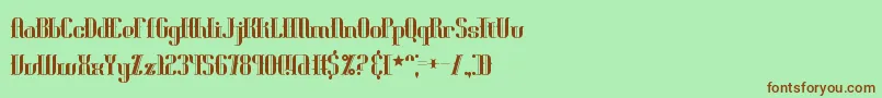 Шрифт Blonirex – коричневые шрифты на зелёном фоне