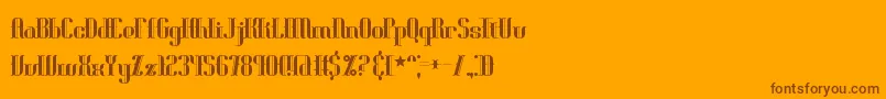 Шрифт Blonirex – коричневые шрифты на оранжевом фоне
