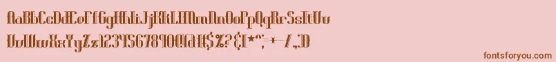 Blonirex-Schriftart – Braune Schriften auf rosa Hintergrund