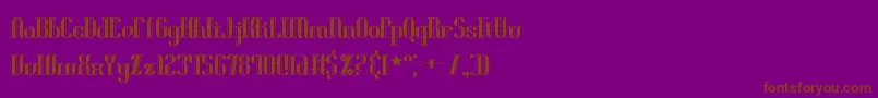 Blonirex-fontti – ruskeat fontit violetilla taustalla