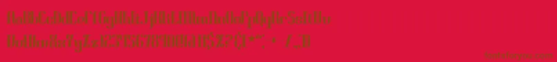 フォントBlonirex – 赤い背景に茶色の文字