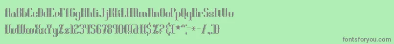 フォントBlonirex – 緑の背景に灰色の文字