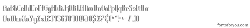 Blonirex-fontti – harmaat kirjasimet valkoisella taustalla