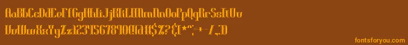 Blonirex Font – Orange Fonts on Brown Background