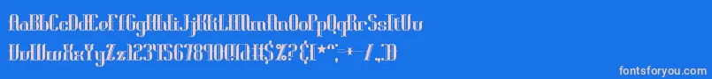 Blonirex Font – Pink Fonts on Blue Background