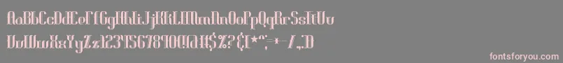 Blonirex-fontti – vaaleanpunaiset fontit harmaalla taustalla
