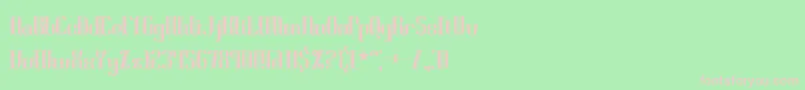 Blonirex-fontti – vaaleanpunaiset fontit vihreällä taustalla