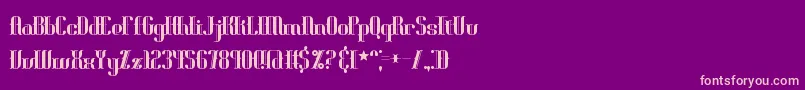 Blonirex-fontti – vaaleanpunaiset fontit violetilla taustalla