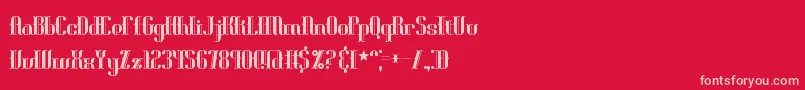 Шрифт Blonirex – розовые шрифты на красном фоне