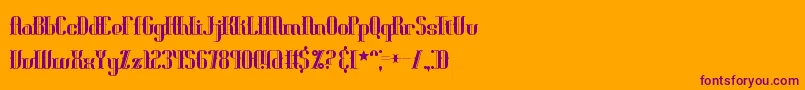 Blonirex Font – Purple Fonts on Orange Background