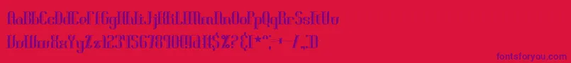 Шрифт Blonirex – фиолетовые шрифты на красном фоне
