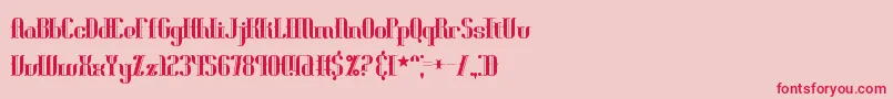 Blonirex-fontti – punaiset fontit vaaleanpunaisella taustalla