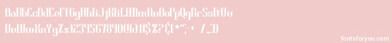 Шрифт Blonirex – белые шрифты на розовом фоне