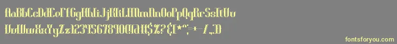 Blonirex Font – Yellow Fonts on Gray Background