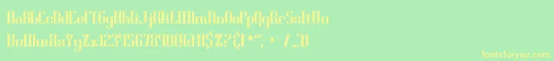 Blonirex Font – Yellow Fonts on Green Background