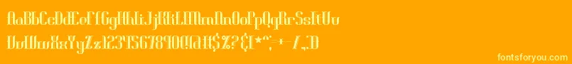 Blonirex-Schriftart – Gelbe Schriften auf orangefarbenem Hintergrund