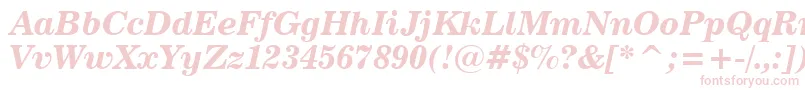 News702BoldItalicBt Font – Pink Fonts on White Background