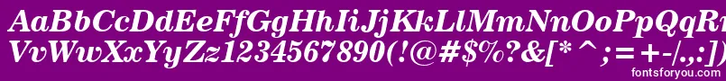 News702BoldItalicBt Font – White Fonts on Purple Background