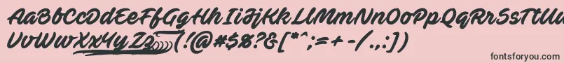 AvefedanPersonalUse Font – Black Fonts on Pink Background