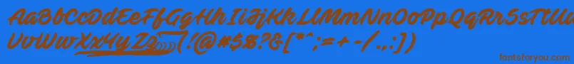 Подробнее о шрифте AvefedanPersonalUse Шрифт AvefedanPersonalUse – коричневые шрифты на синем фоне