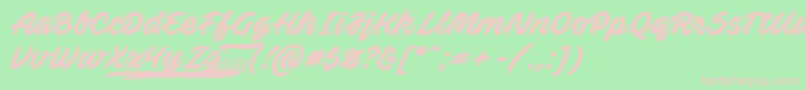 AvefedanPersonalUse Font – Pink Fonts on Green Background