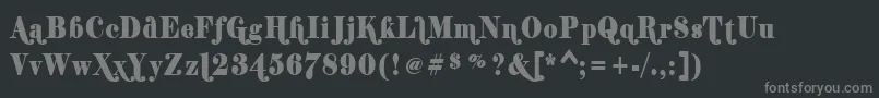 ShiftyChica Font – Gray Fonts on Black Background