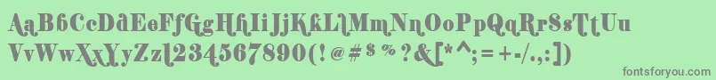 ShiftyChica Font – Gray Fonts on Green Background