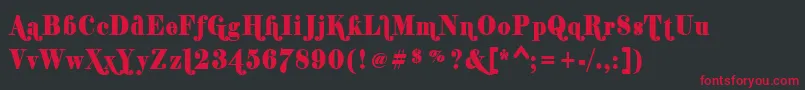 ShiftyChica Font – Red Fonts on Black Background