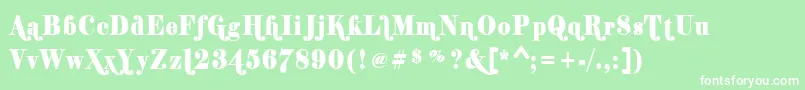 ShiftyChica Font – White Fonts on Green Background