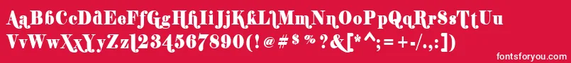 ShiftyChica Font – White Fonts on Red Background