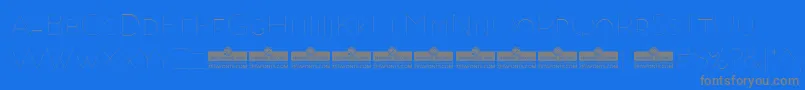 AristotelicaSmallcapsHairlineTrial Font – Gray Fonts on Blue Background