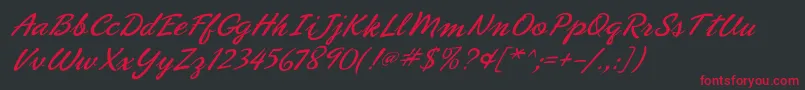Phoenixscriptflf Font – Red Fonts on Black Background