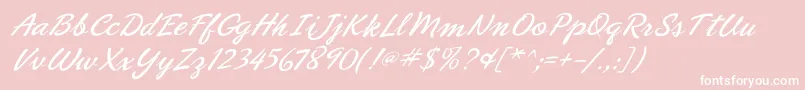 Phoenixscriptflf Font – White Fonts on Pink Background