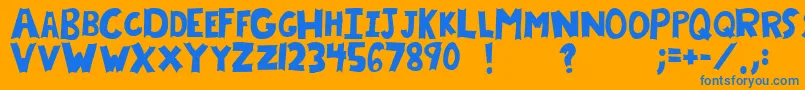 ChrysalisFilled Font – Blue Fonts on Orange Background