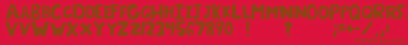 ChrysalisFilled Font – Brown Fonts on Red Background