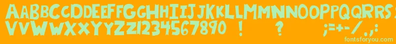 ChrysalisFilled Font – Green Fonts on Orange Background