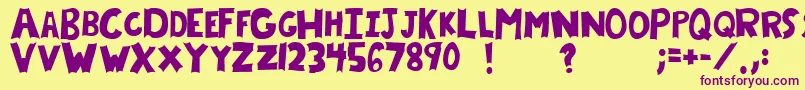 ChrysalisFilled Font – Purple Fonts on Yellow Background