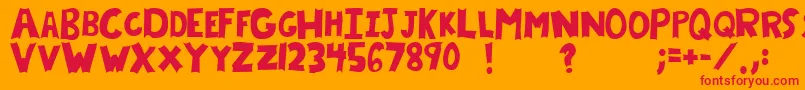ChrysalisFilled Font – Red Fonts on Orange Background