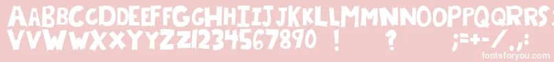 ChrysalisFilled Font – White Fonts on Pink Background