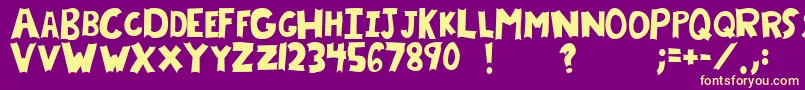 ChrysalisFilled Font – Yellow Fonts on Purple Background