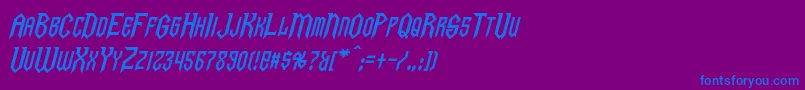 fuente GargoylesItalic – Fuentes Azules Sobre Fondo Morado