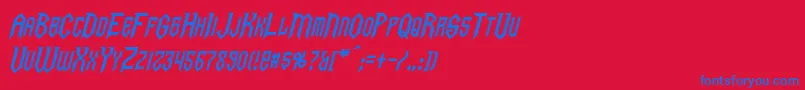 fuente GargoylesItalic – Fuentes Azules Sobre Fondo Rojo