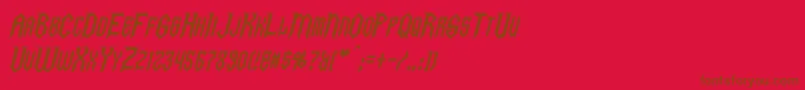 GargoylesItalic Font – Brown Fonts on Red Background