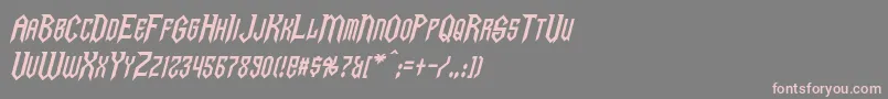 Weitere Informationen zur GargoylesItalic-Schriftart GargoylesItalic-Schriftart – Rosa Schriften auf grauem Hintergrund