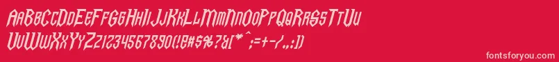 GargoylesItalic Font – Pink Fonts on Red Background