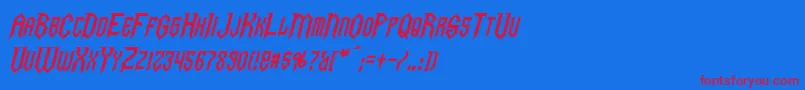 GargoylesItalic Font – Red Fonts on Blue Background