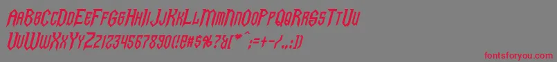 GargoylesItalic Font – Red Fonts on Gray Background