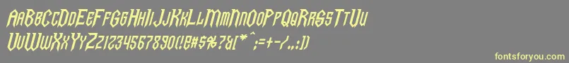 GargoylesItalic Font – Yellow Fonts on Gray Background